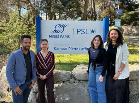 De gauche à droite : Kelvin WILSON, Olivia DO CABO ALMEIDA, Elise AUDOUIT et Imane LOUIHI